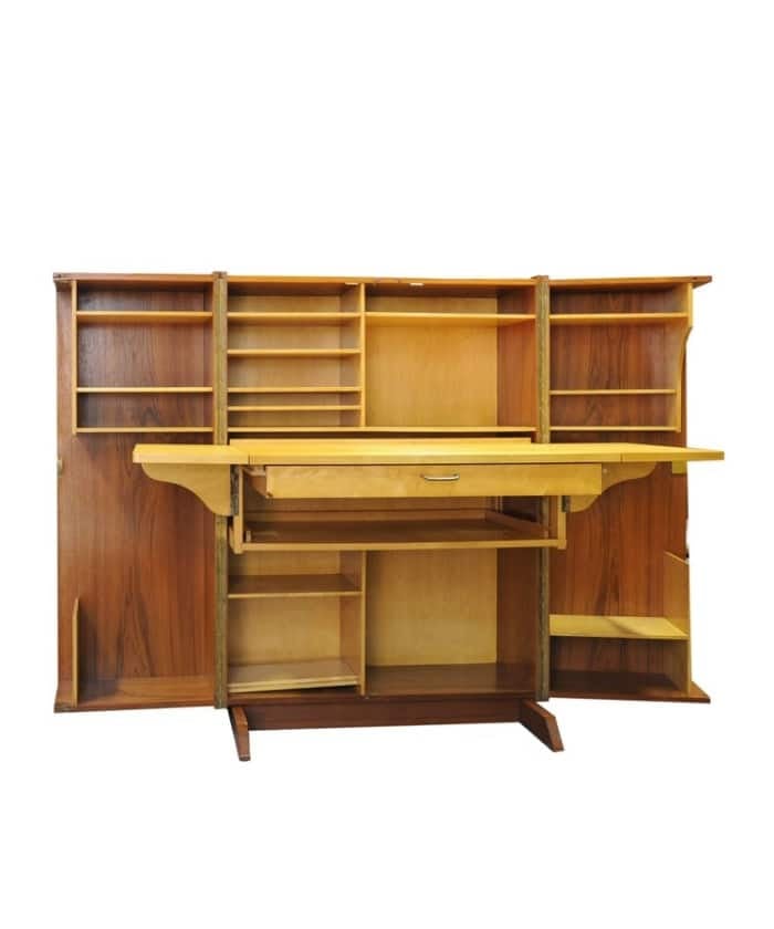 Vintage Swiss Magic Box Folding Desk By Mummenthaler & Meier, 1955