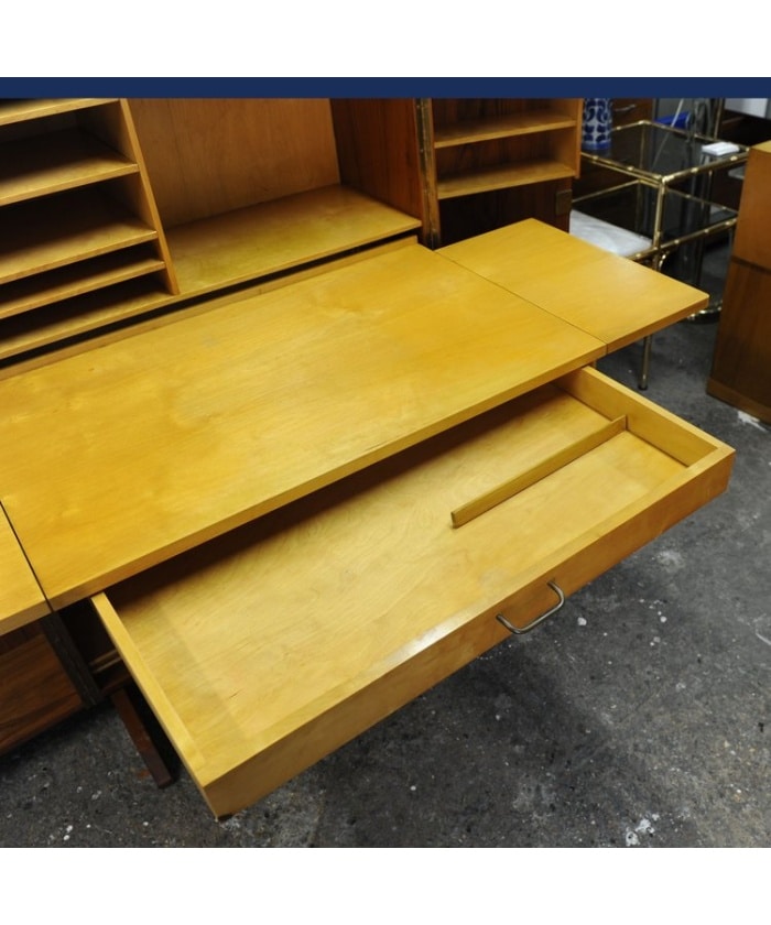 Vintage Swiss Magic Box Folding Desk By Mummenthaler & Meier, 1955