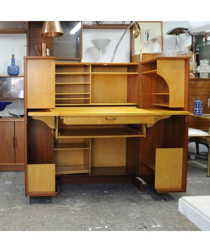 Vintage Swiss Magic Box Folding Desk By Mummenthaler & Meier, 1955