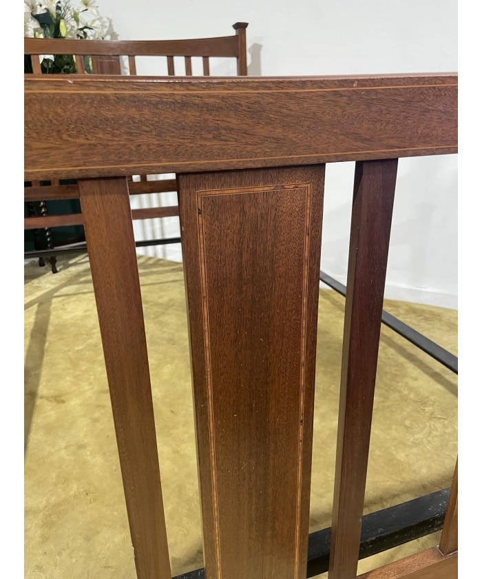 Edwardian Inlaid Bed Stead