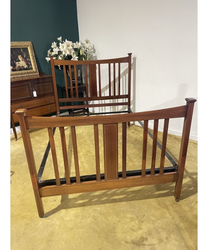 Edwardian Inlaid Bed Stead