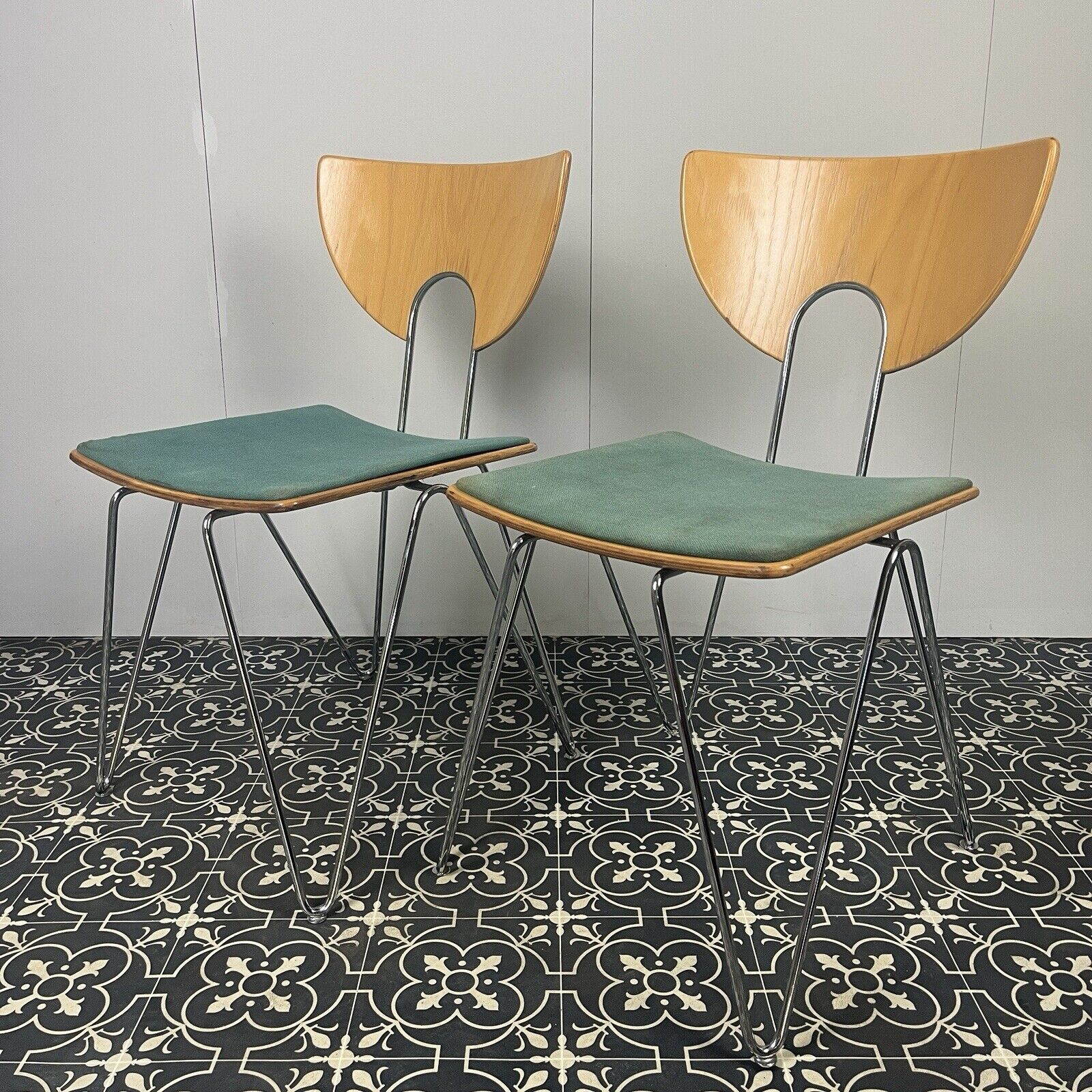 Vintage German Designer Mikado Dining Chairs By Walter