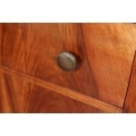 Tall Slim French Walnut Art Deco Chest Of Drawers