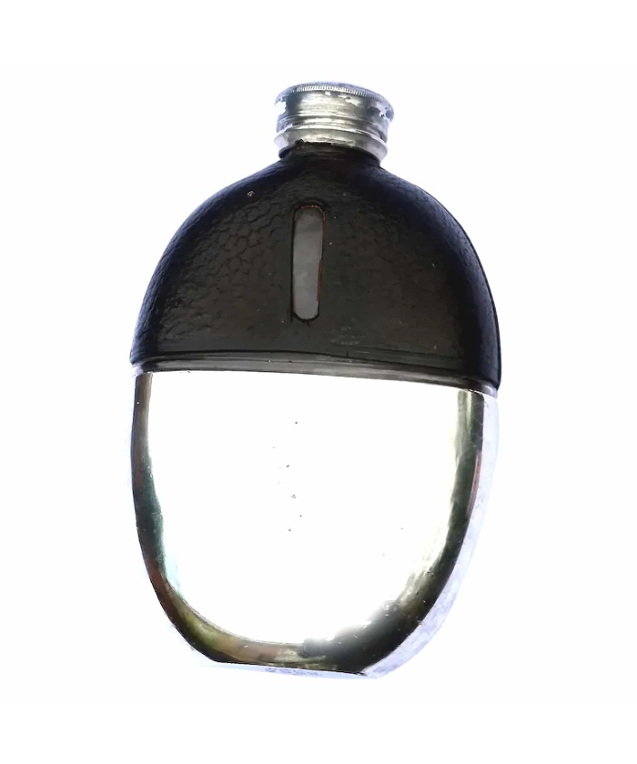 An antique Victorian hunting silver plated Hip Flask by James Dixon C.19thC