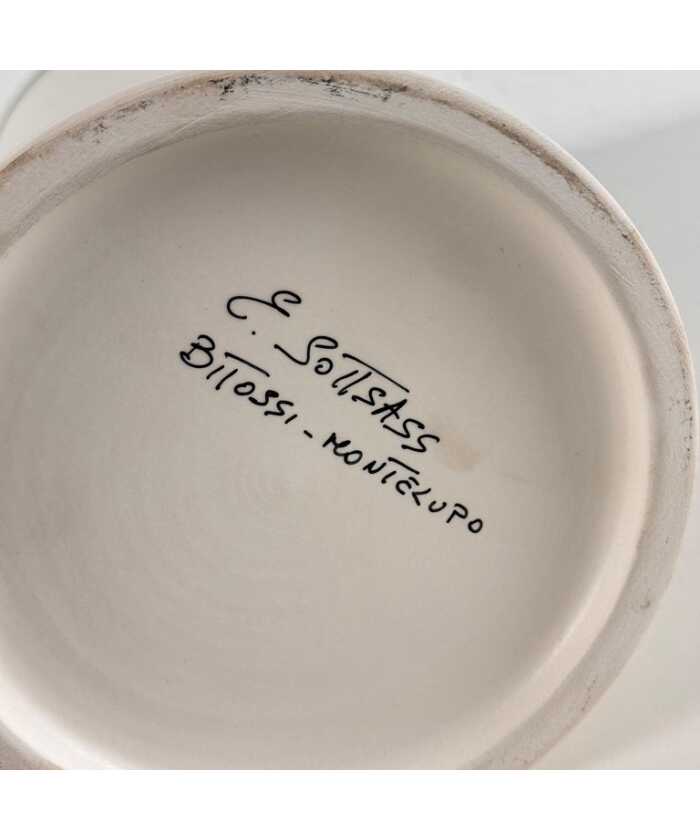 Ettore Sottsass "Scalino Gradino" Vase for Bitossi, 1958, Signed, 1980s prod.