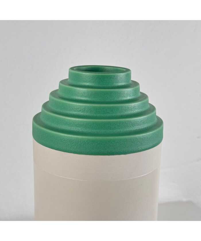 Ettore Sottsass "Scalino Gradino" Vase for Bitossi, 1958, Signed, 1980s prod.
