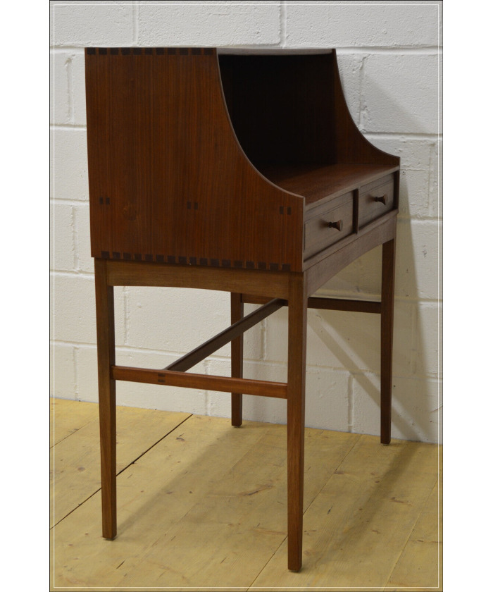 mid century bureau teak writing desk danish design vintage - Hunt Vintage