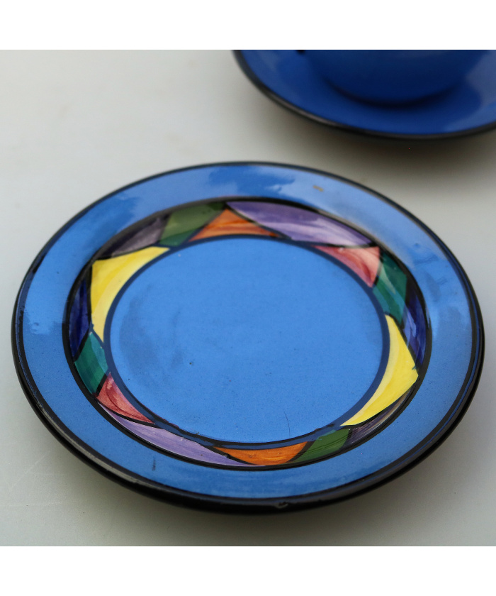 An Art Deco Watcombe Torquay pottery Trio Jazz / Geometric C.1920's+
