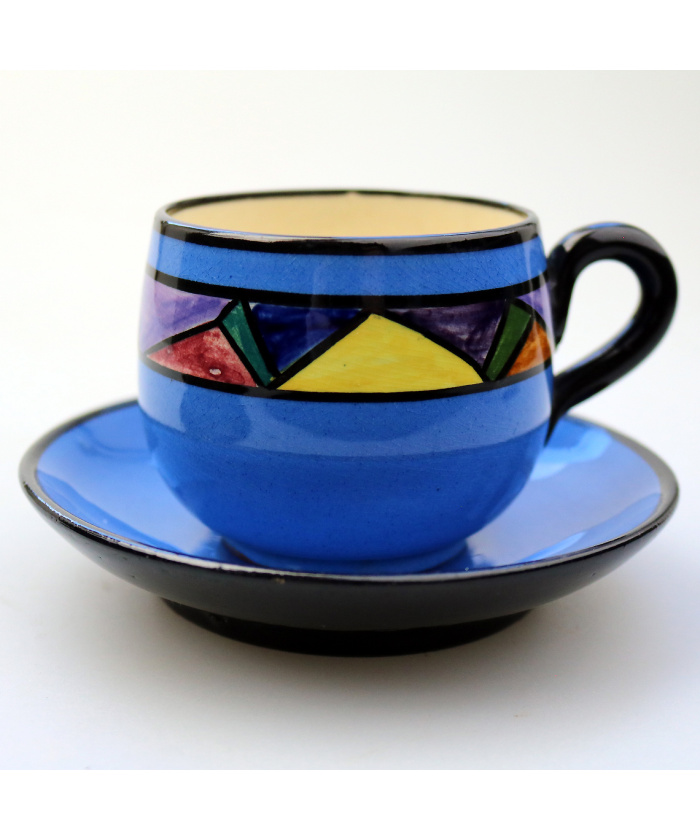 An Art Deco Watcombe Torquay pottery Trio Jazz / Geometric C.1920's+