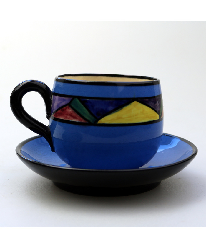 An Art Deco Watcombe Torquay pottery Trio Jazz / Geometric C.1920's+