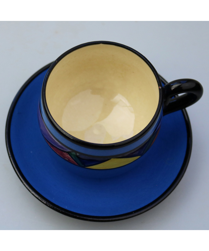 An Art Deco Watcombe Torquay pottery Trio Jazz / Geometric C.1920's+