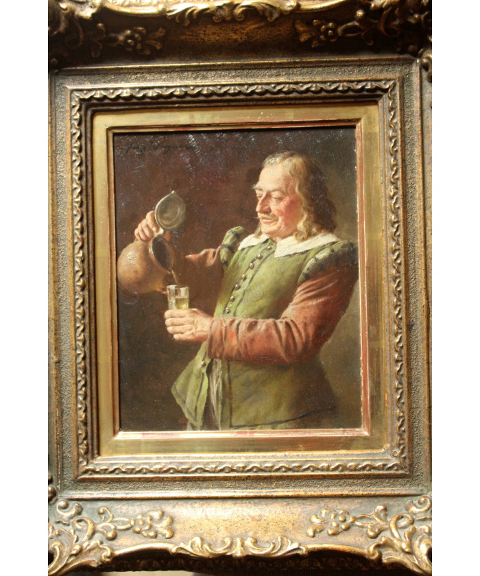 Painting by Fritz Wagner (Munich 1896-1939) - oil on wood - signed