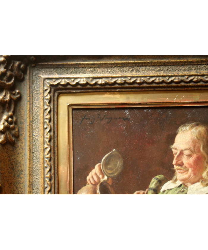 Painting by Fritz Wagner (Munich 1896-1939) - oil on wood - signed