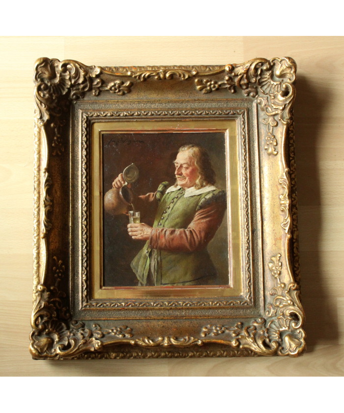 Painting by Fritz Wagner (Munich 1896-1939) - oil on wood - signed