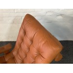 Gote Mobler Leather Reclining Swivel Chair.