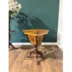 Victorian Walnut Trumpet Sewing Table