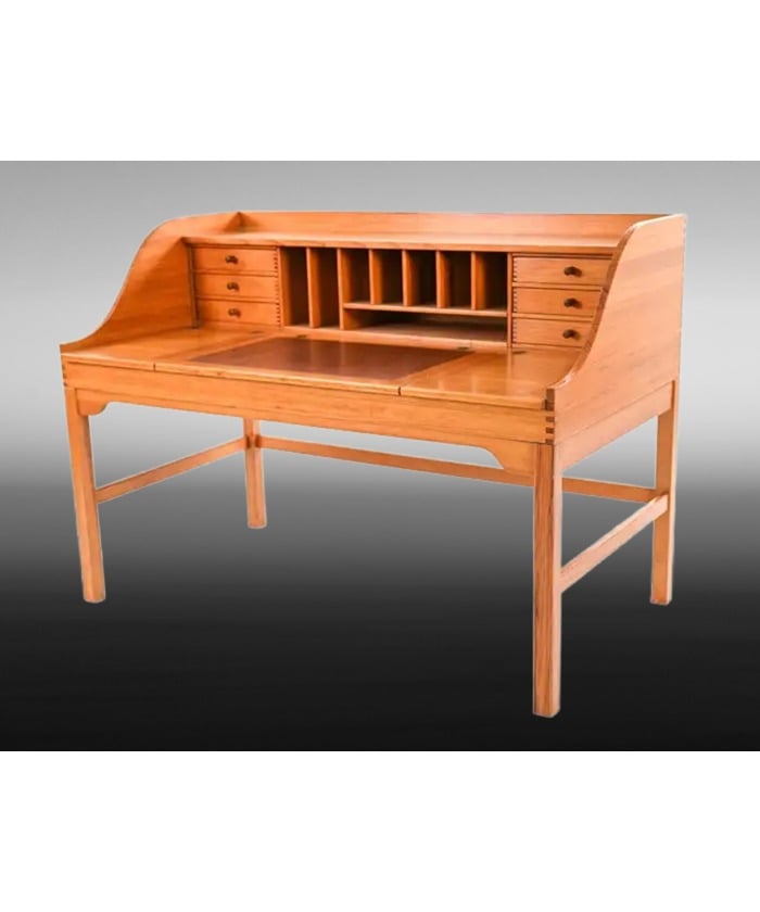 Mid-Century Danish Pine Desk by Andreas Hansen