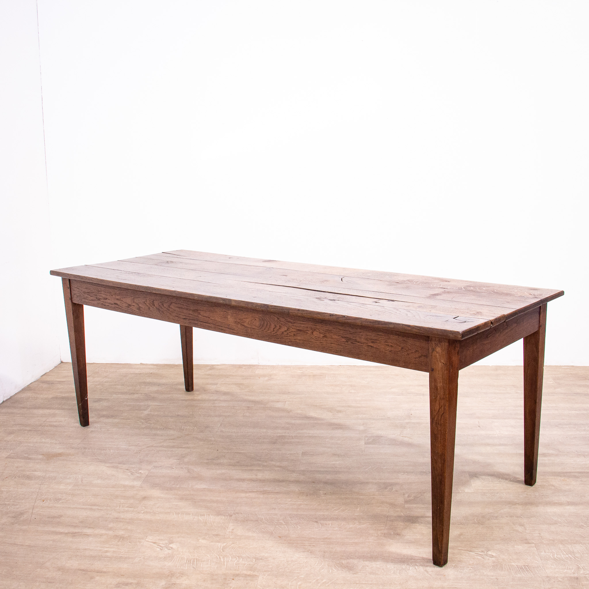 Large Oak 19th Century Farmhouse Table