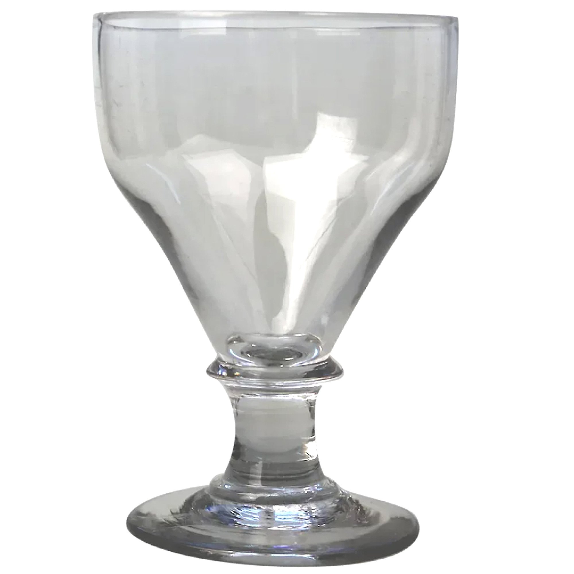 A larger antique stemware blade stem glass Rummer Goblet / Wine Glass C.19thC