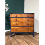 Edwardian Painted Five-Drawer Mahogany Chest of Drawers