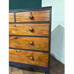 Edwardian Painted Five-Drawer Mahogany Chest of Drawers