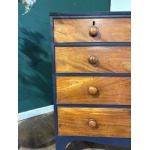 Edwardian Painted Five-Drawer Mahogany Chest of Drawers