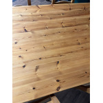 Exquisite Hand-Crafted Solid Pine Farmhouse Table with Six Heavy Beech Chairs