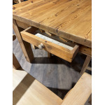 Exquisite Hand-Crafted Solid Pine Farmhouse Table with Six Heavy Beech Chairs