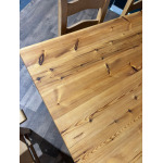 Exquisite Hand-Crafted Solid Pine Farmhouse Table with Six Heavy Beech Chairs