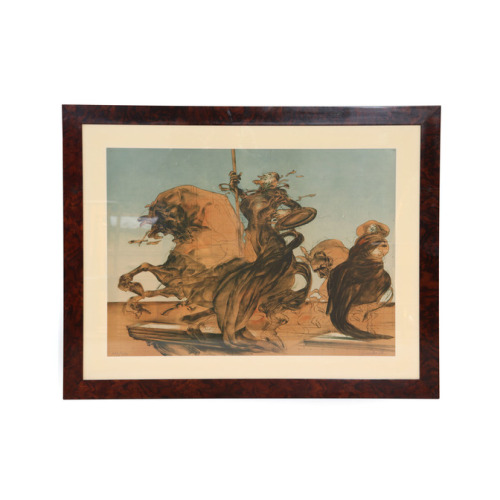 Mid Century Lithograph By Claude Weisbuch 1972