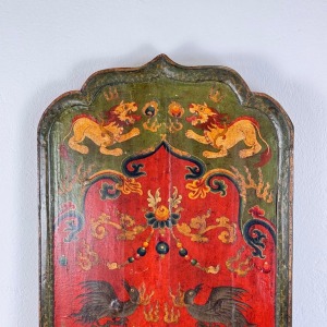 Hand-Painted Tibetan Monastery Door Panel, 1890 - Hunt Vintage